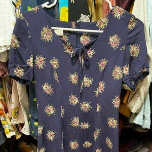 1990s Donna Ricco Short Sleeve Dress Size 4